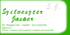 szilveszter jasper business card